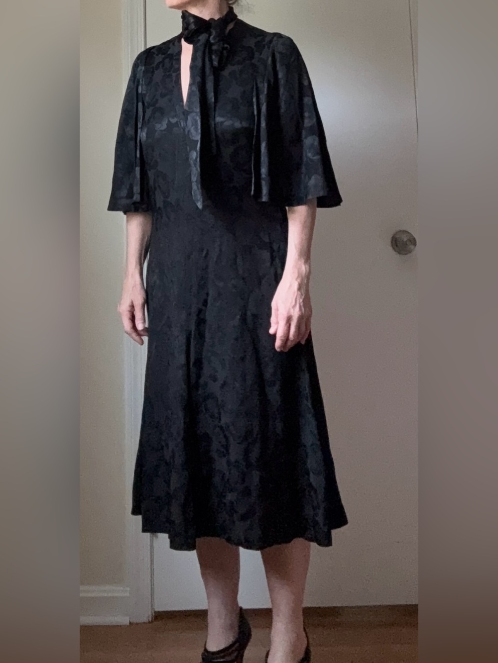 Torrente Paris black floral vintage dress